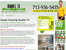 Tablet Screenshot of humblecarpetcleaningtx.com